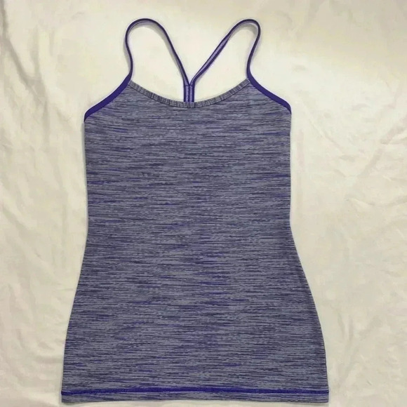 Lululemon power Y tank top womens sz 6 purple - Picture 1 of 10